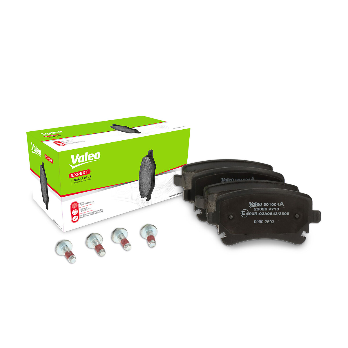 Jeu de 4 plaquettes de frein VALEO ref. 301004A